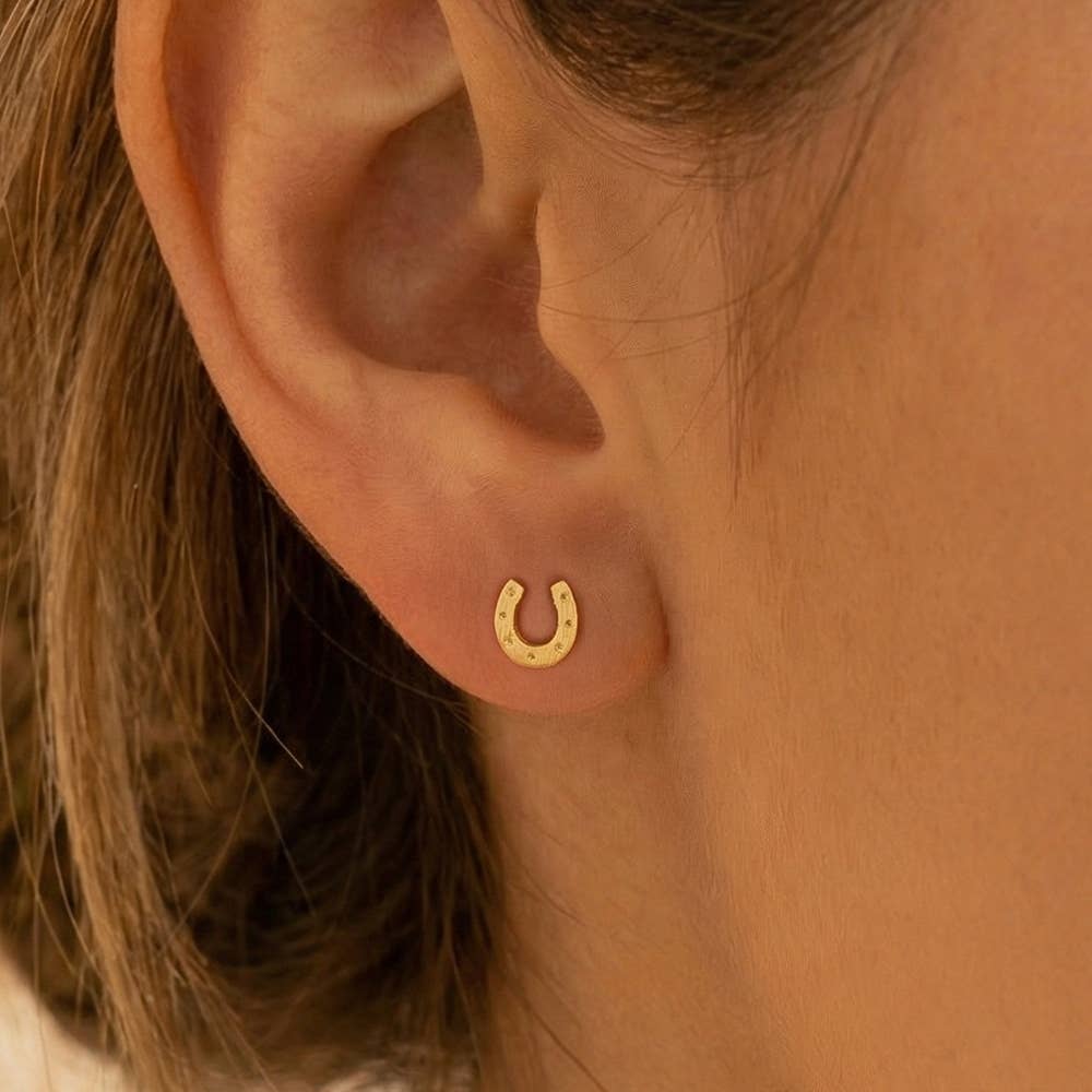 Mini Horseshoe Post Stud Earrings