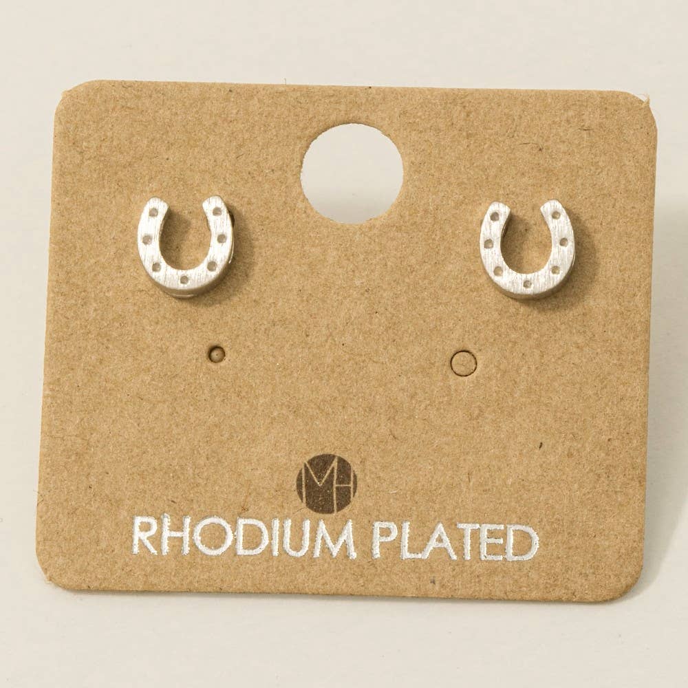 Mini Horseshoe Post Stud Earrings
