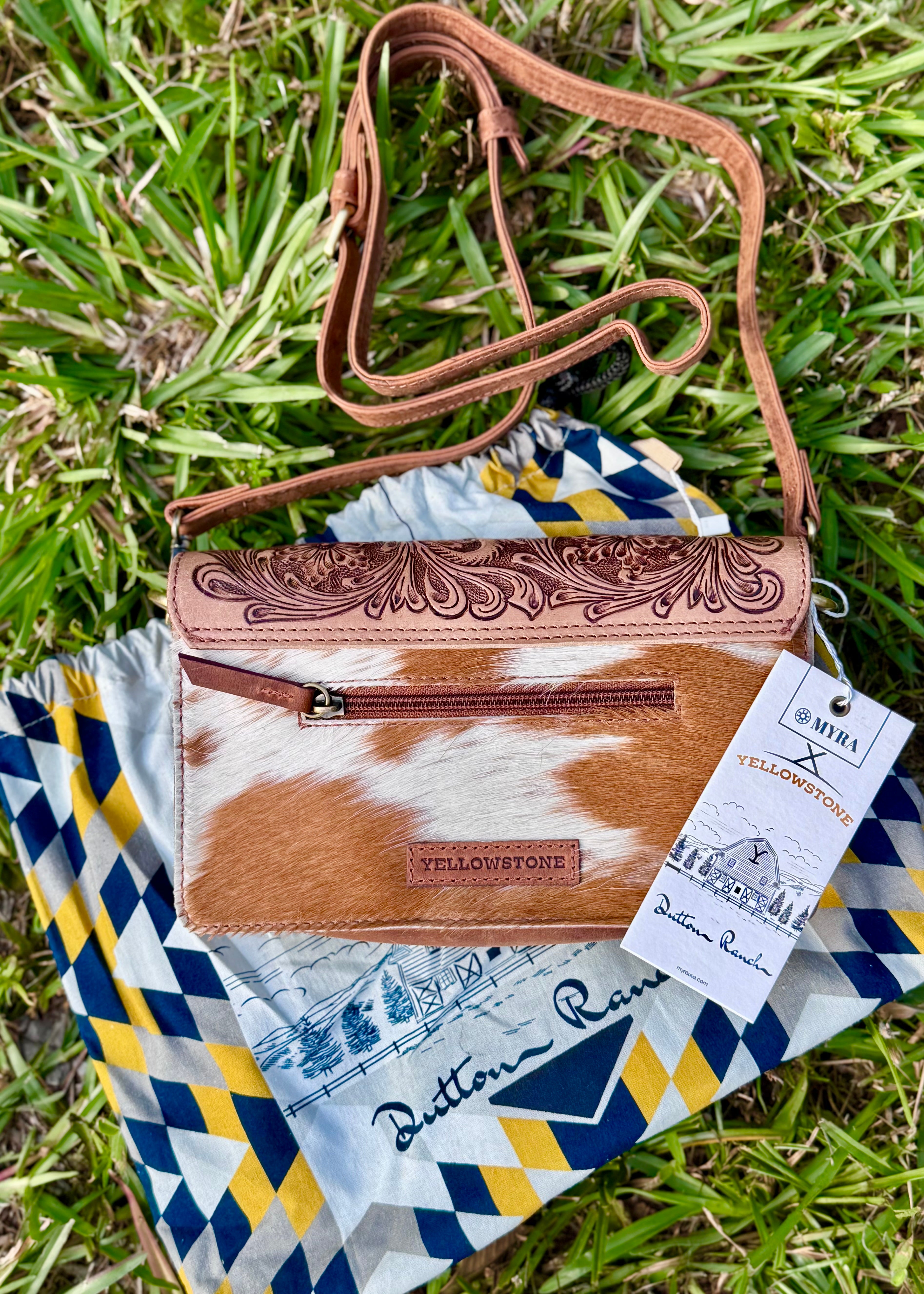 Yellowstone Russet Valley Hand-Tooled Bag