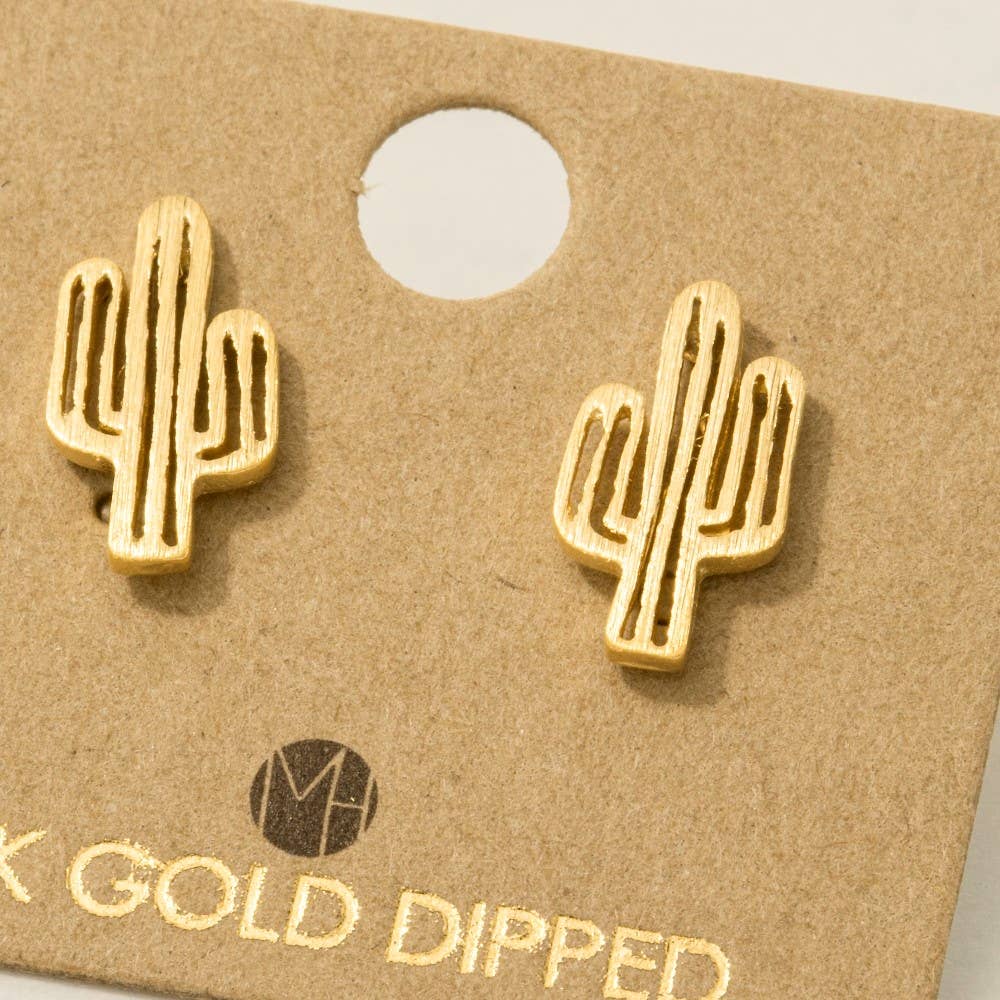 Desert Cactus Stud Earrings