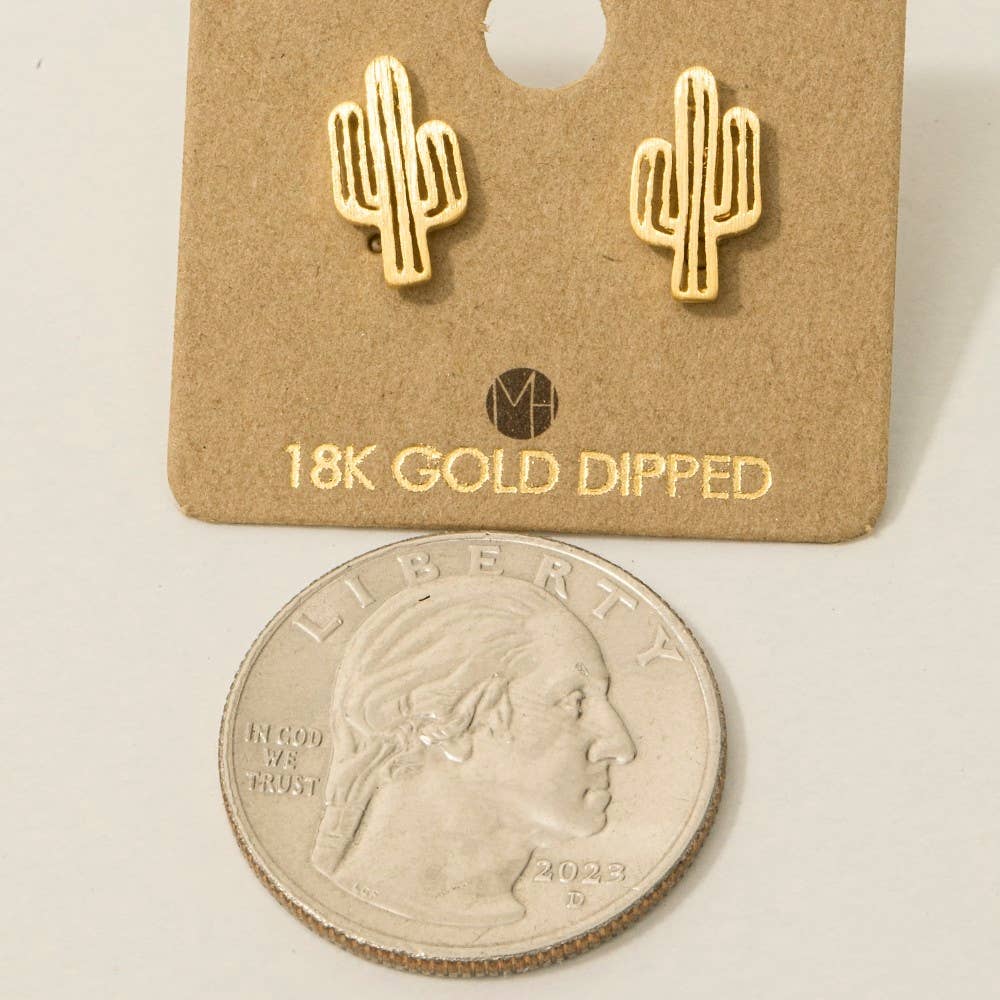 Desert Cactus Stud Earrings