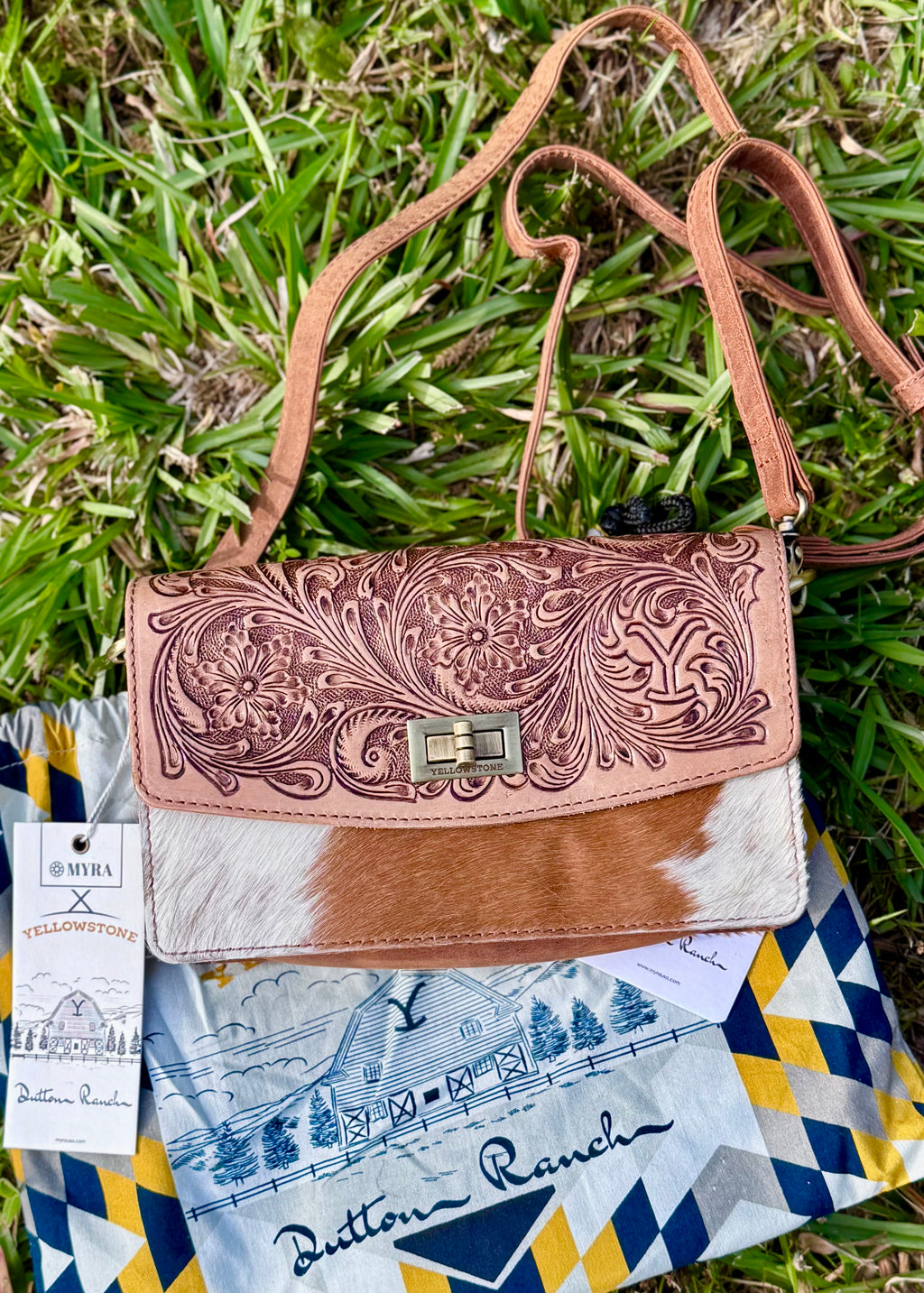 Yellowstone Russet Valley Hand-Tooled Bag