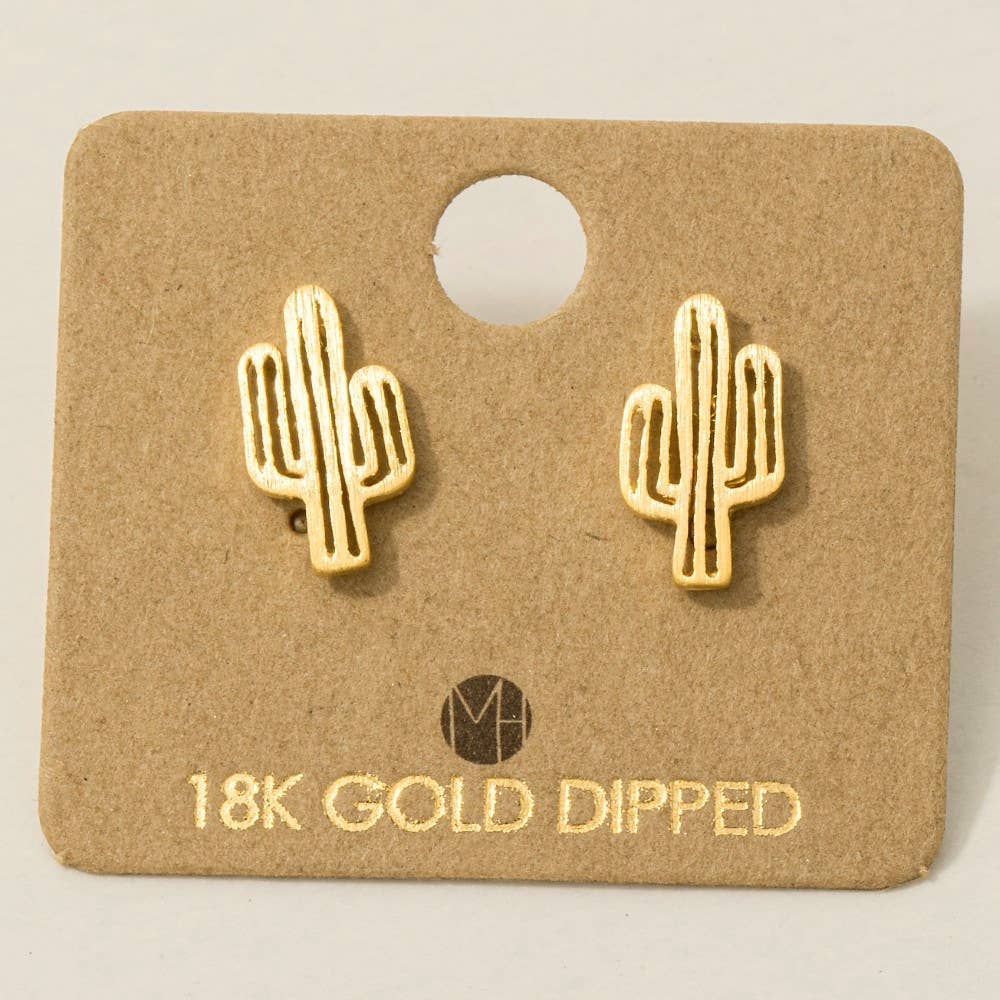 Desert Cactus Stud Earrings