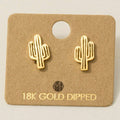 Desert Cactus Stud Earrings