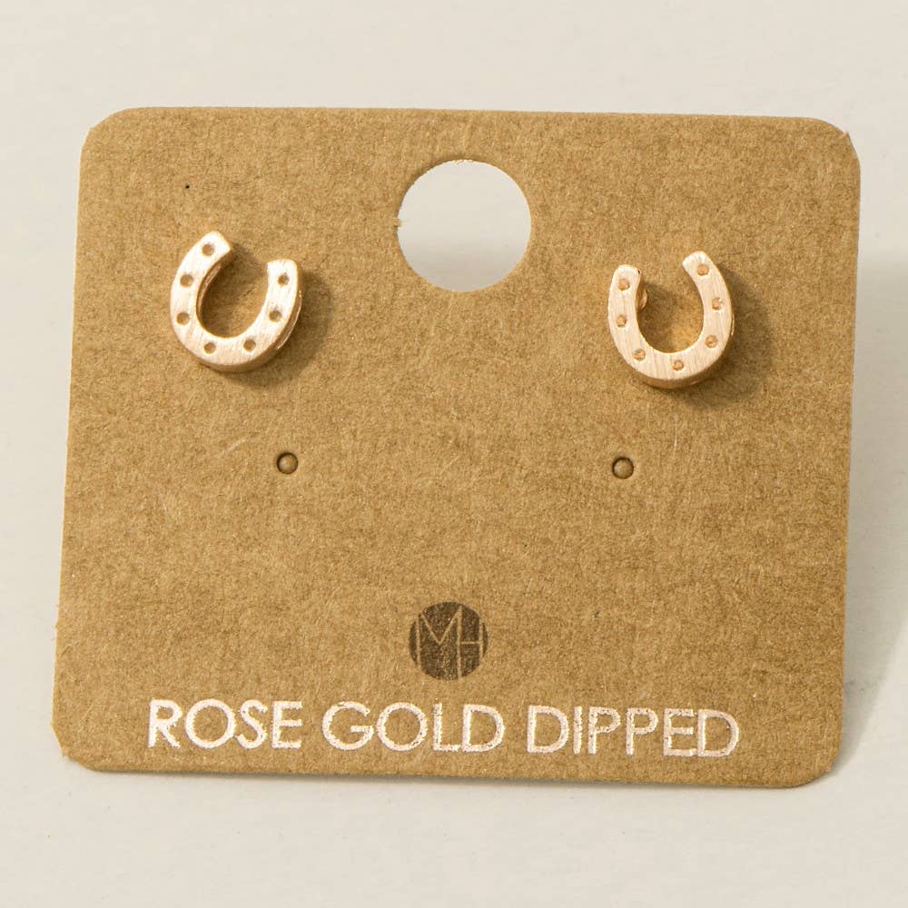 Mini Horseshoe Post Stud Earrings
